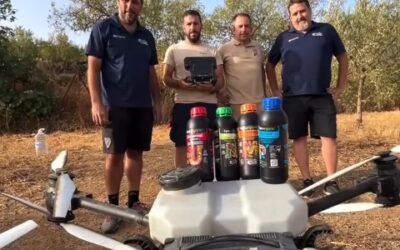 Fenorganic participa en un ensayo pionero con aplicación por dron en olivar intensivo con Bio Olivar Ecológico
